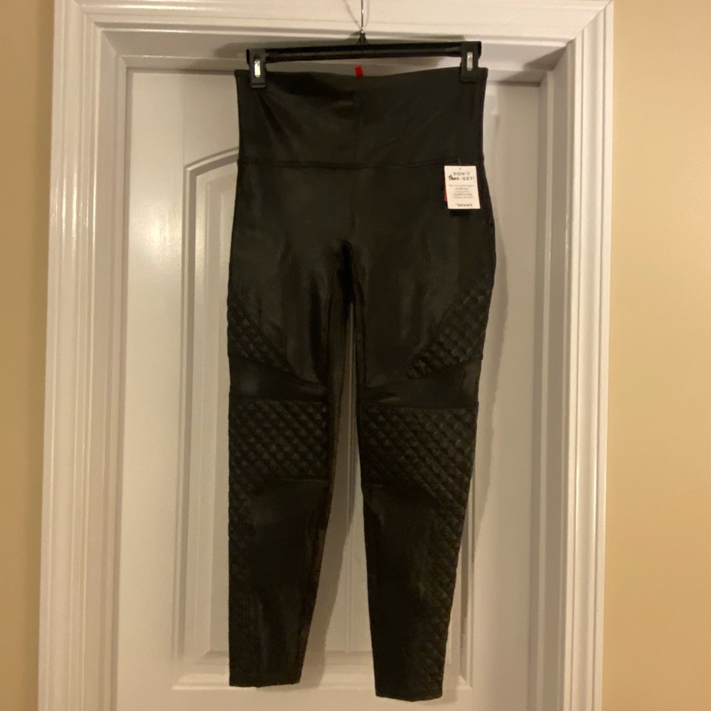 Spanx Black Moto Leggings XL
